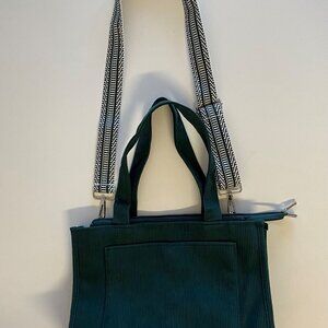 Valleycomfy Tote Bag for Women Corduroy Crossbody Tote Bag Purse, Green